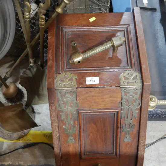 Coal box brass fire tools