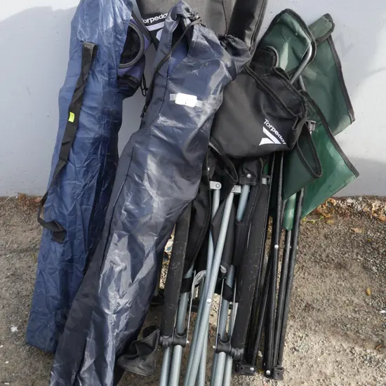Lot of camping chairs