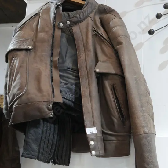 Leather jacket and pants