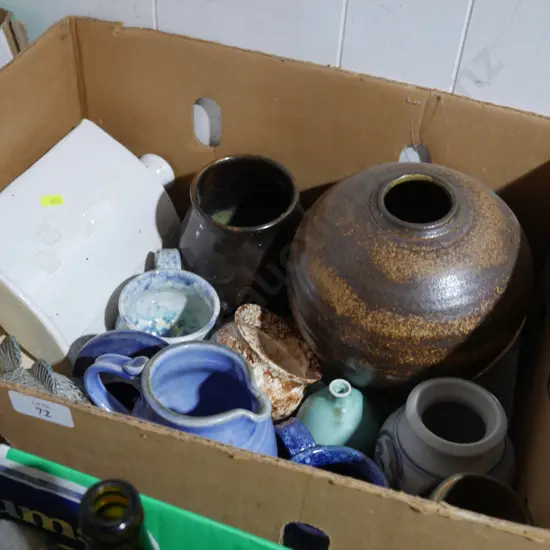 Pottery vases etc