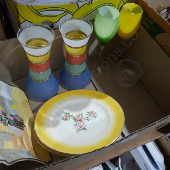 Crown Lynn plates etc