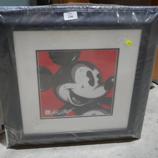 Framed Micky Mouse artwork