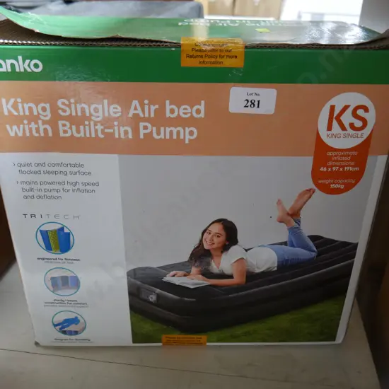 King single air bed