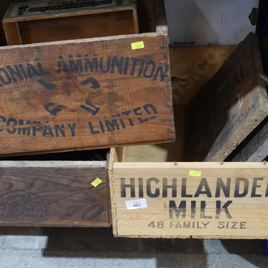 Old wooden crates etc