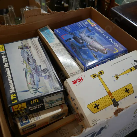 Box of model planes kit sets
