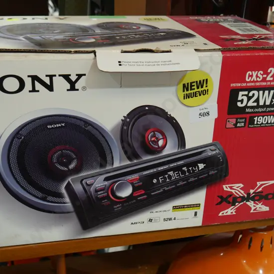 Sony car stereo and speakers