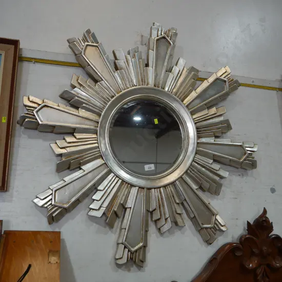 Silver frame mirror