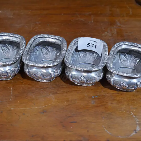 4 sterling silver dishes