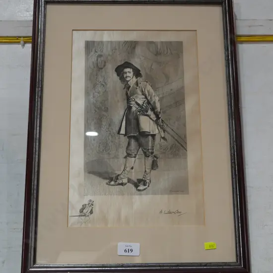 Framed print on silk