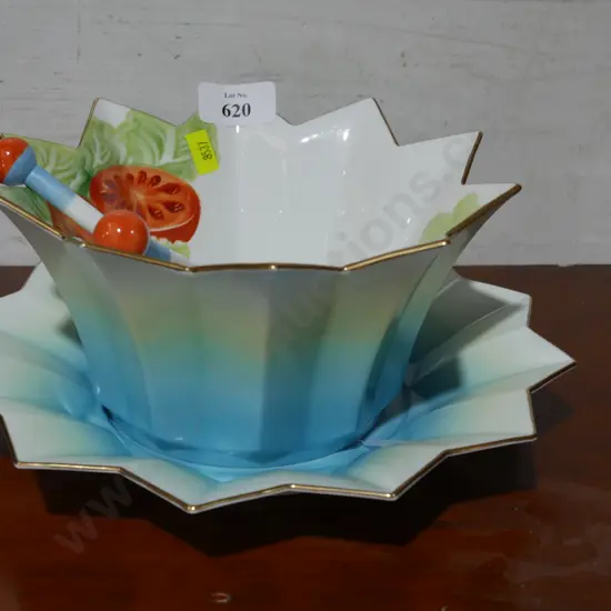 Art deco salad bowl