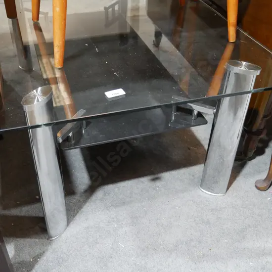 Glass top coffee table