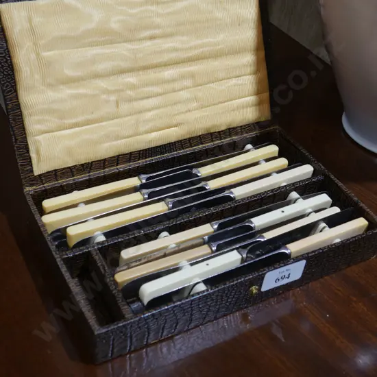 Cased bone handled knives