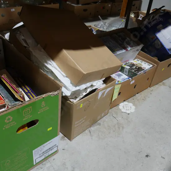 DVDs, games , 4 boxes