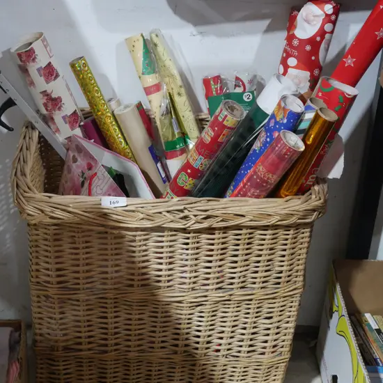 Basket wrapping paper