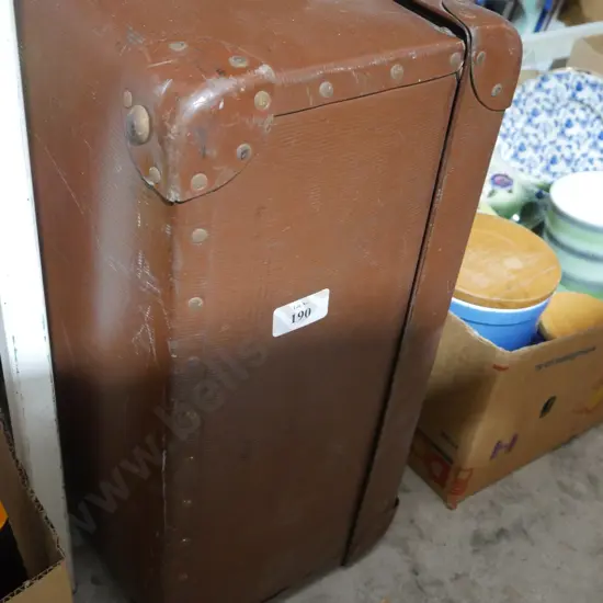 Leather suitcase