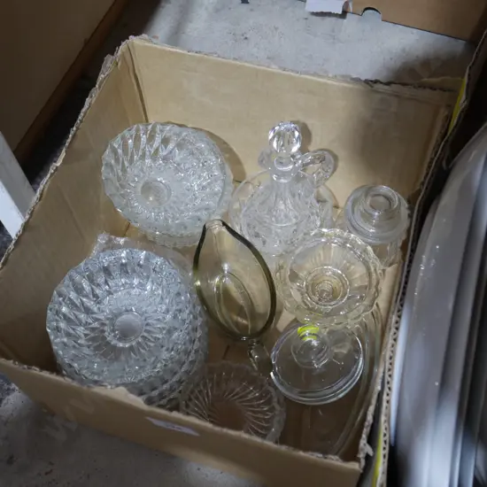 Glass bowls etc