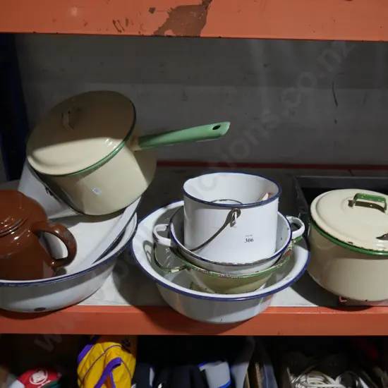Enamel  pots , bowls
