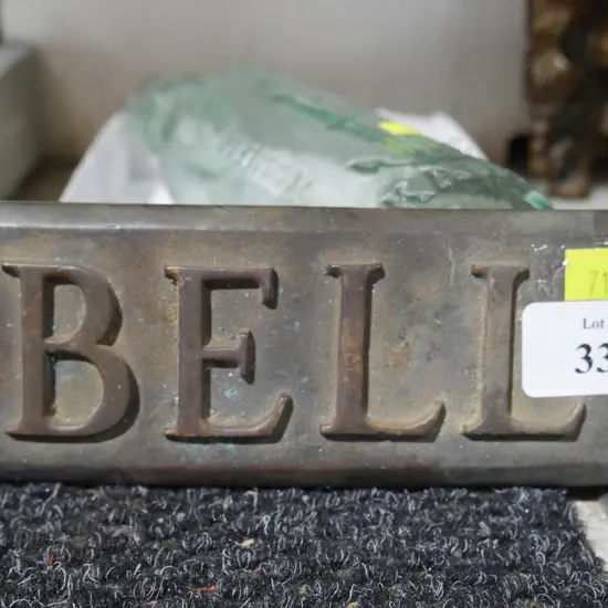 Brass bell plaque