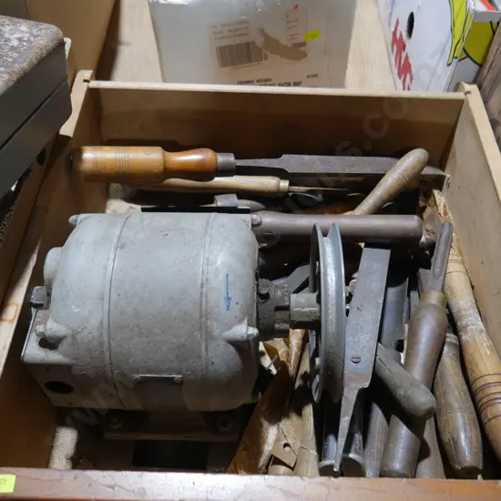 Motor, chisels etc