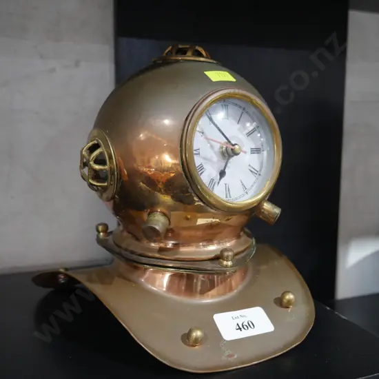 Dive helmet clock