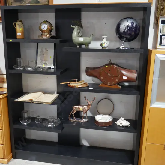 Modern black display shelf