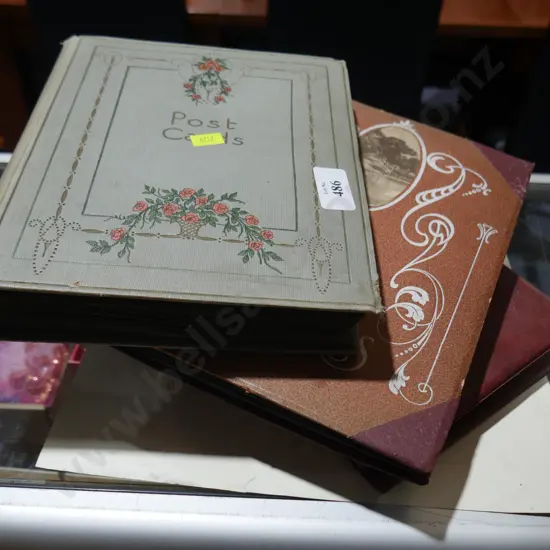 3 postcard albums