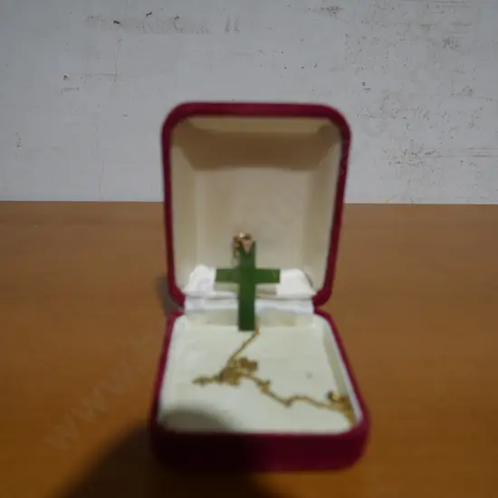 Greenstone Cross pendant