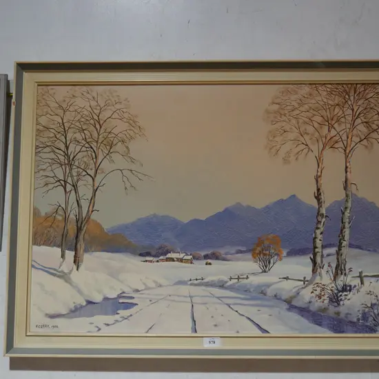 Oil painting, F Clark 1976
