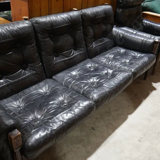 Leather couch and chair
