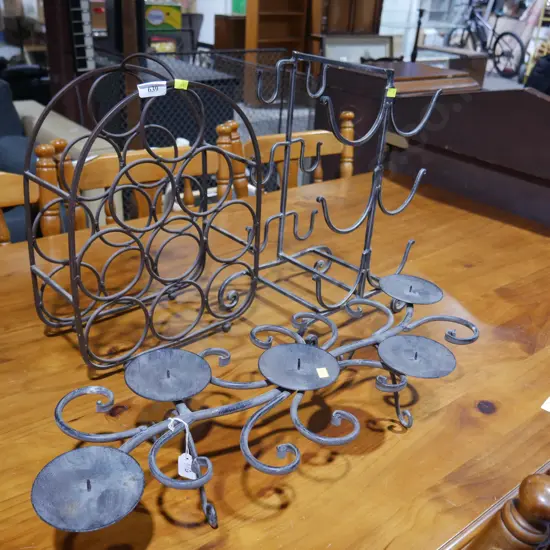 Candle and wine holders