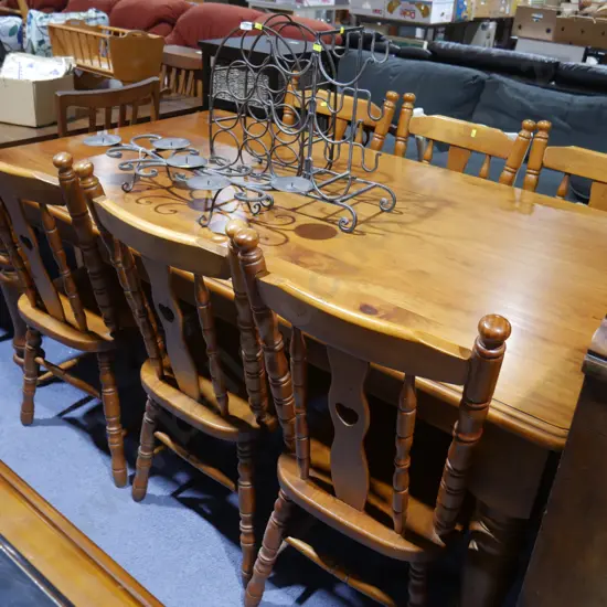 Timber d/table and 6 chairs