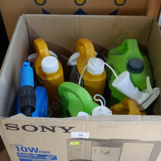 Box weed killers, shower witch sprays