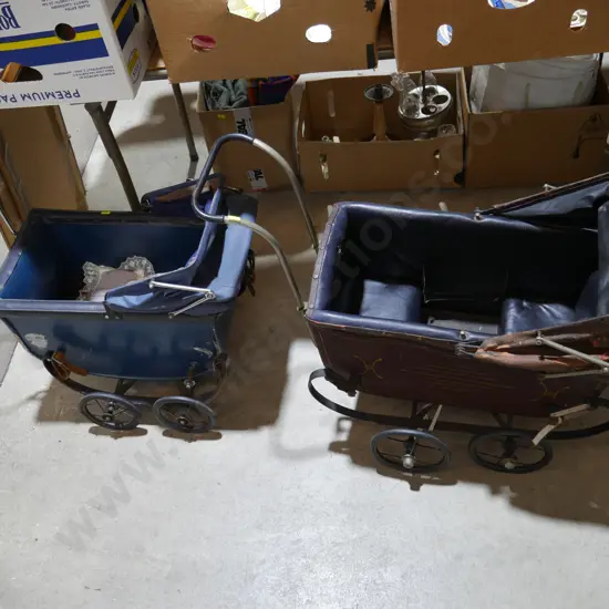 2 dolls prams
