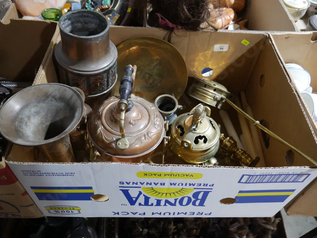 Brassware, copper spirit kettle etc Image 1++