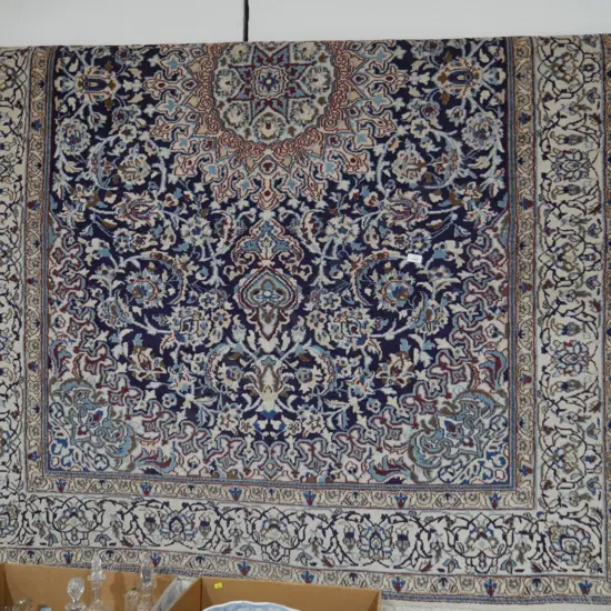 Hand knotted floor rug