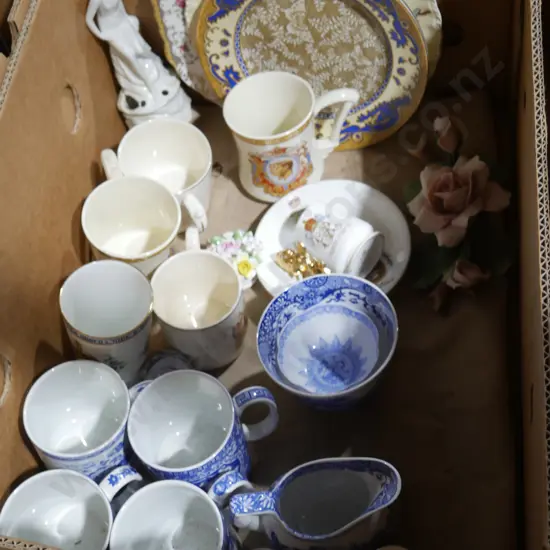 Blue and white china etc