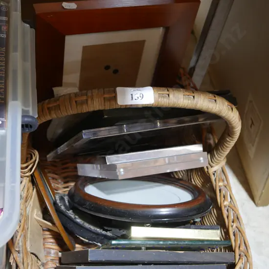 Basket and photo frames