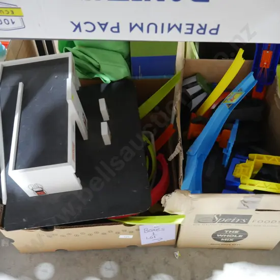 Two boxes of children's toys