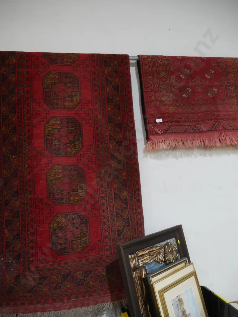 Hand knotted hallrunner and rug Image 1++