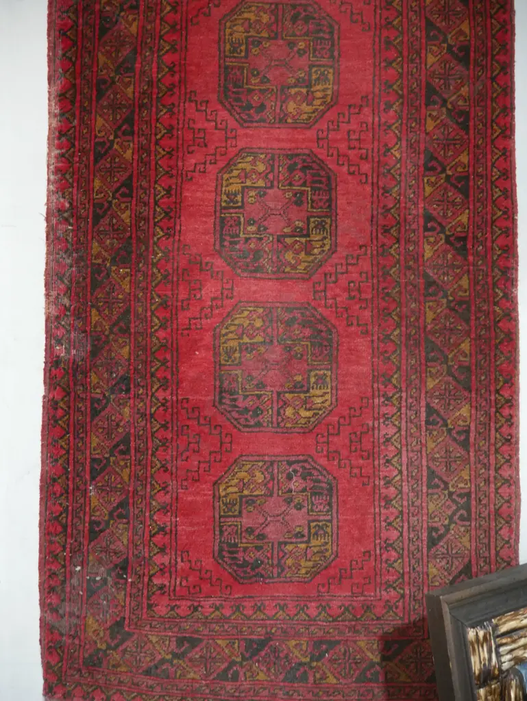 Hand knotted hallrunner and rug Image 1++