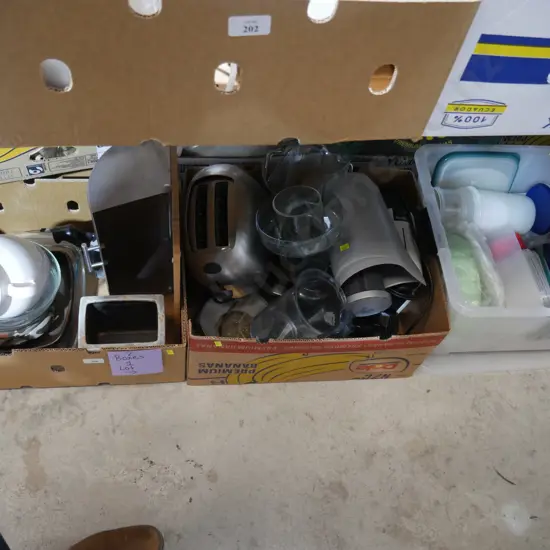 2 boxes kitchenware etc