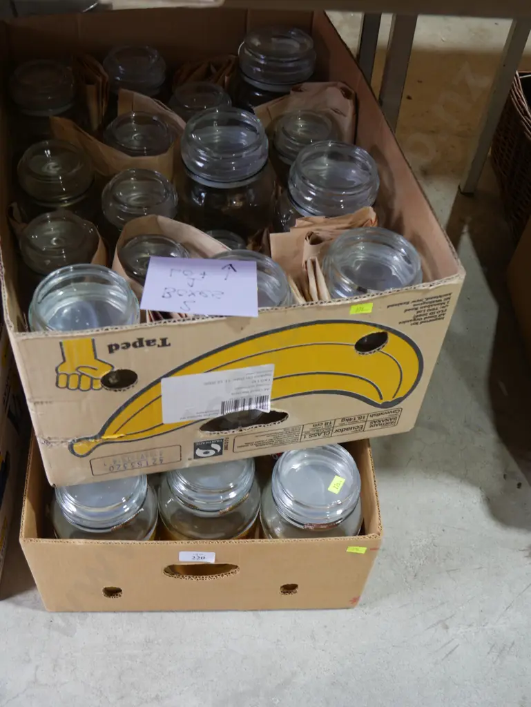 2 boxes lidded jars Image 1++