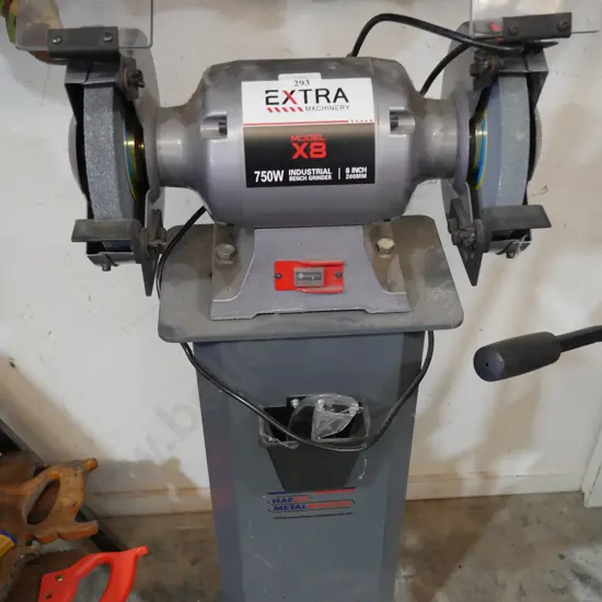 Bench grinder with stand