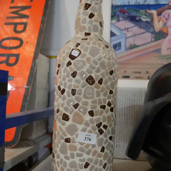 Large tile mosaic bottle