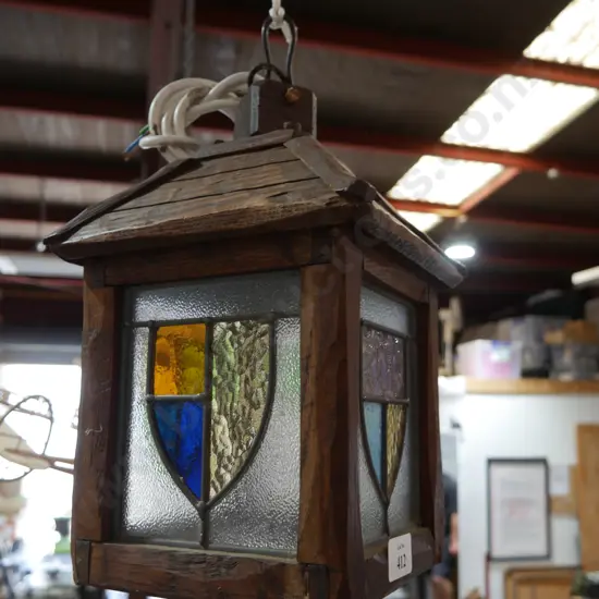 Leadlight hanging light