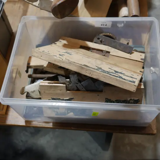 Assorted wood plane parts