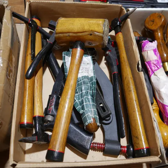 Assorted hammers etc