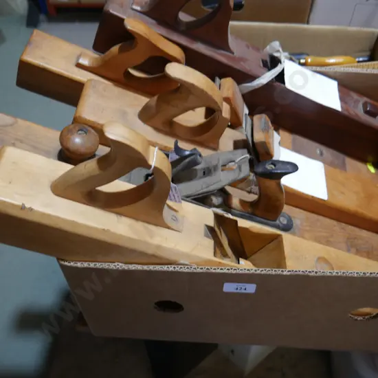 5 large wood planes