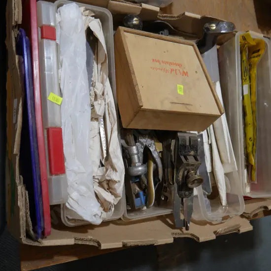 Assorted saw blades, wood planes etc