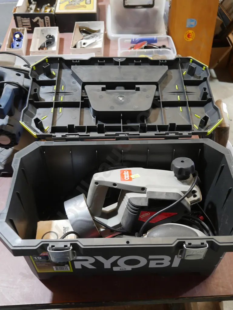 Ryobi toolbox with wood planer and sander etc Image 1++